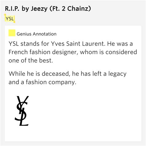 ysl meaning in chat|YSL .